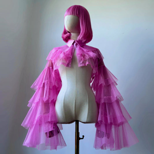 Barbie Pink Origami Ruffled Shirt Blouse