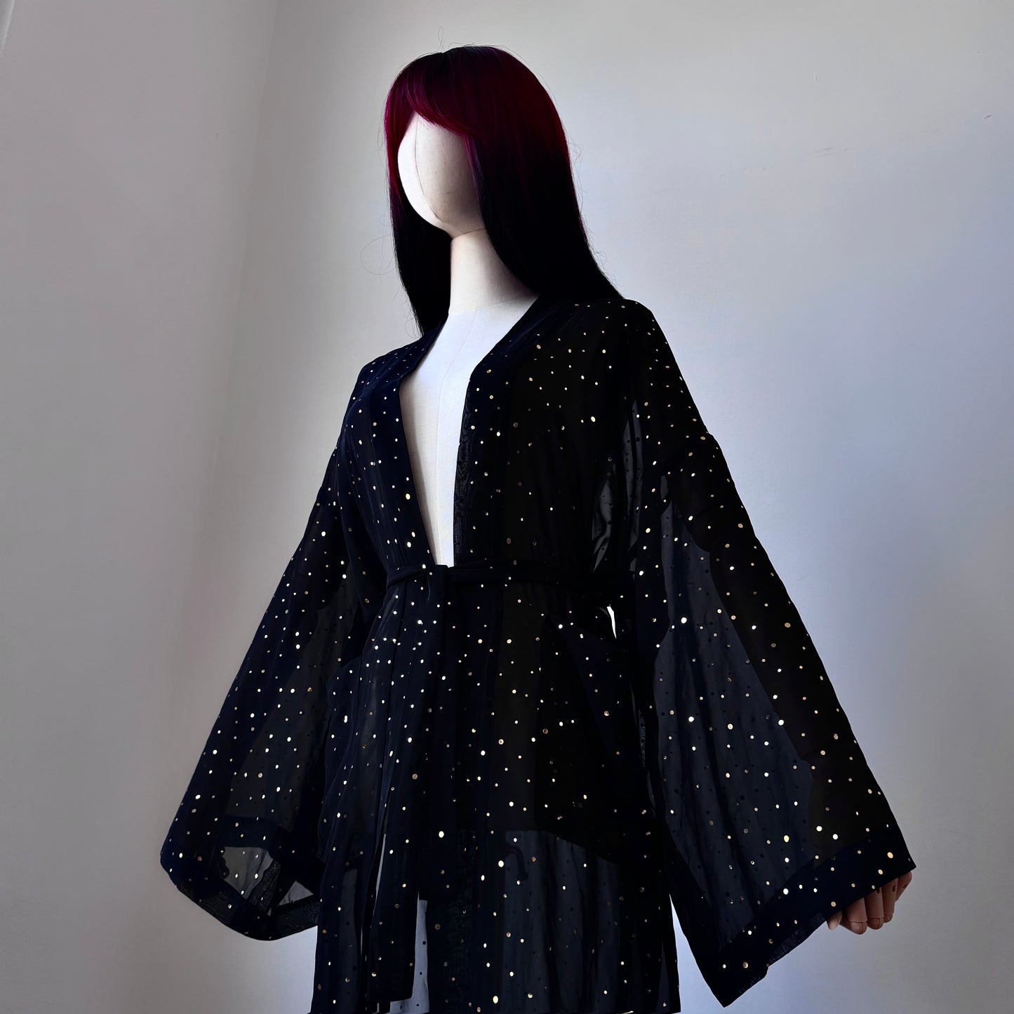 Black And Gold Space Fairy Kimono
