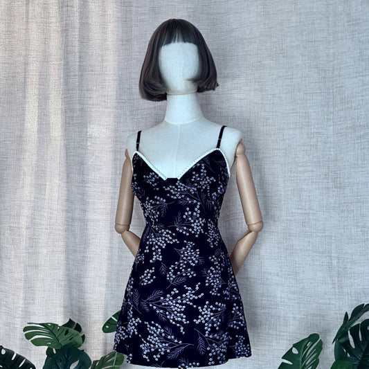 Black Bonita Floral Mini Dress