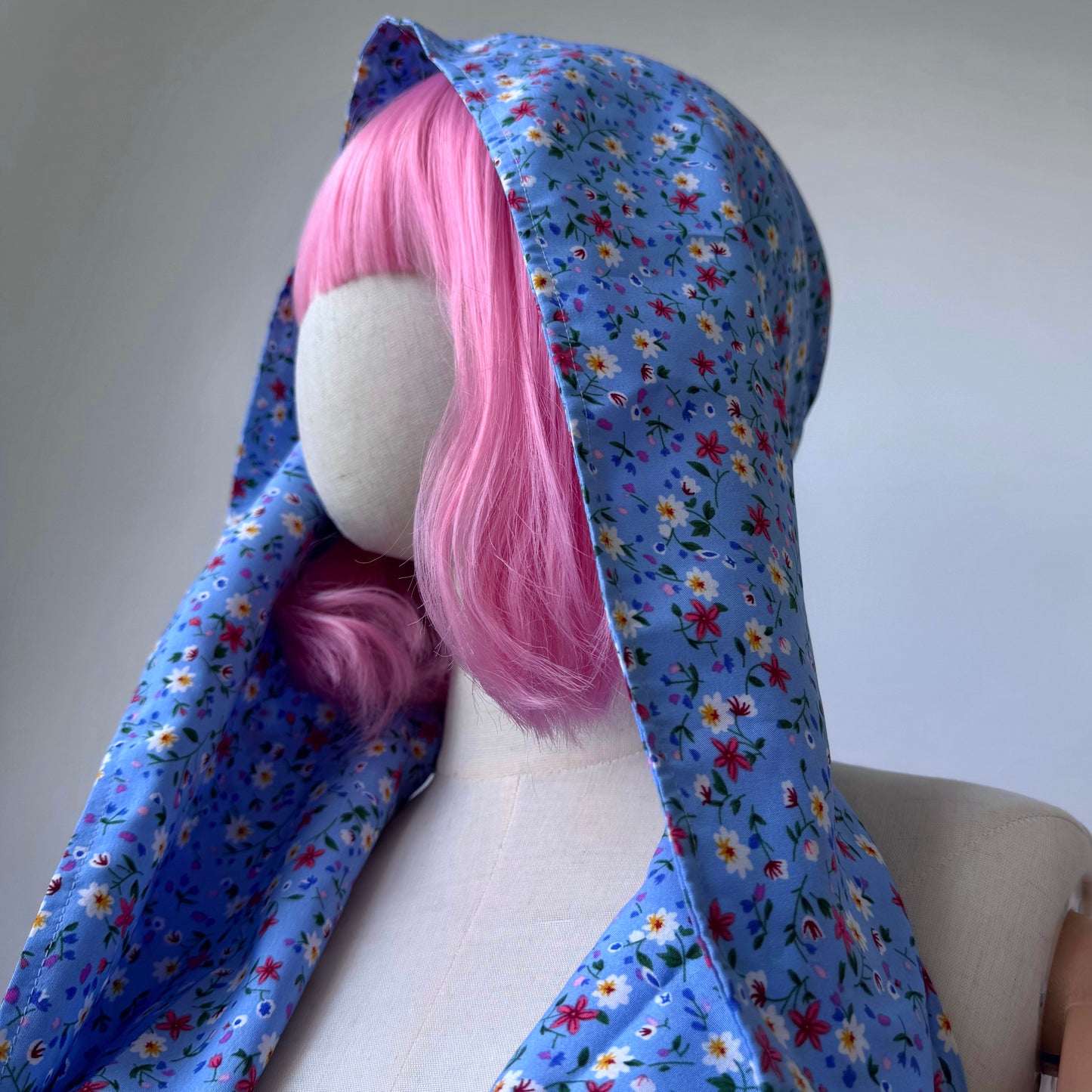 Bonita Blue Floral Hooded Top