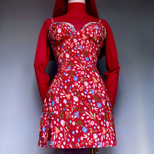 Bonita Wild Garden Floral Mini Red