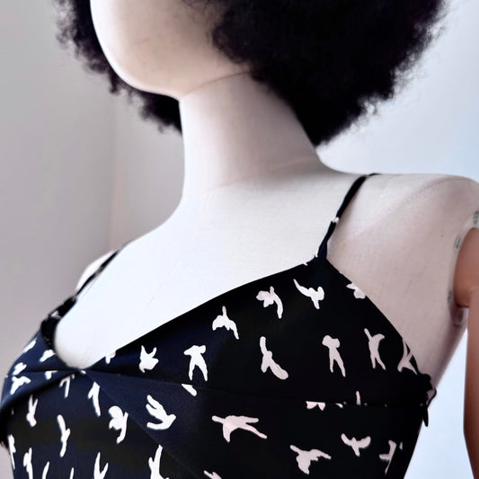 Goth Bae Layered Printed Black Dress