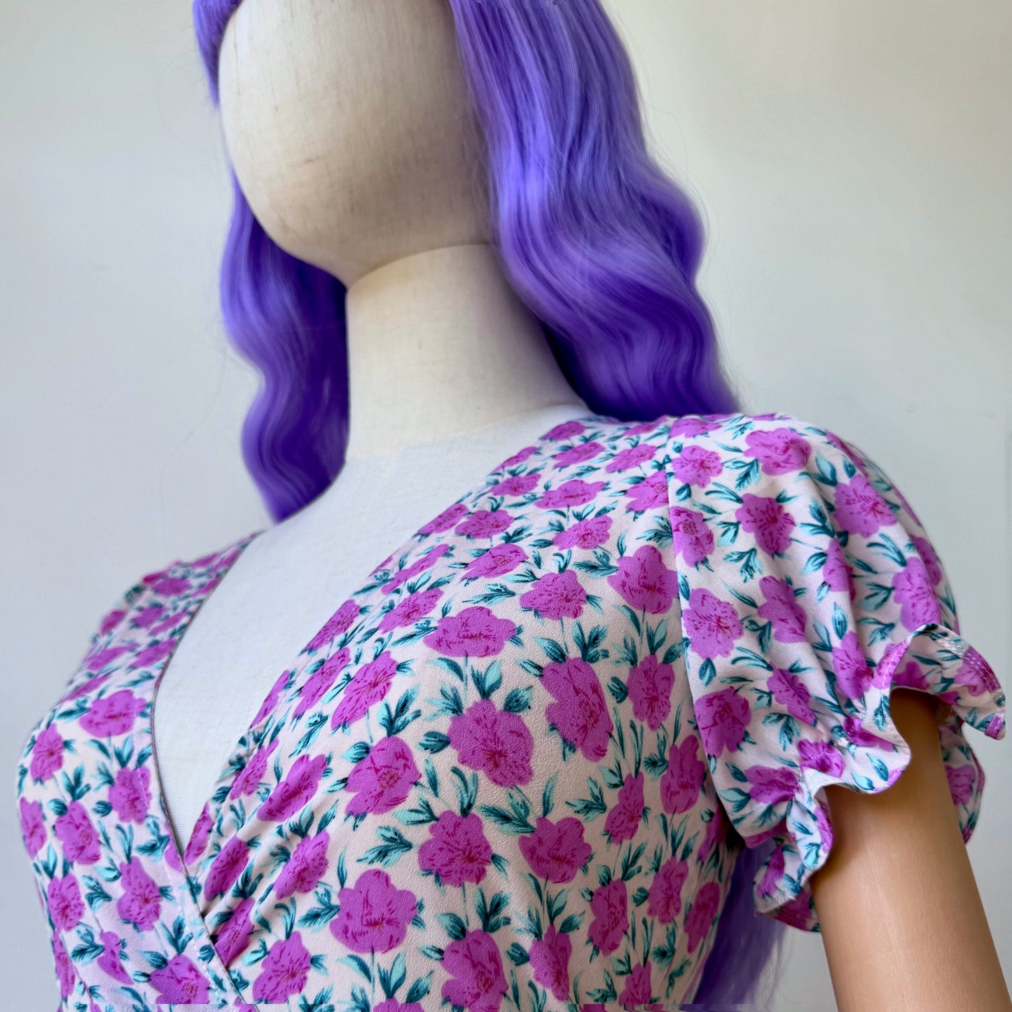 Floral Girl Lavender Wrap Dress