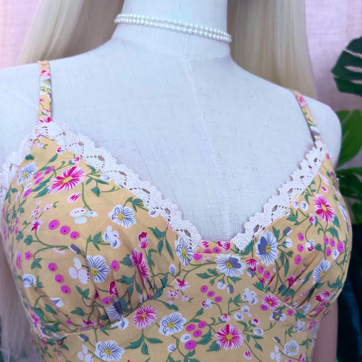 Floral Girl Pastel Yellow Floral Mini Dress