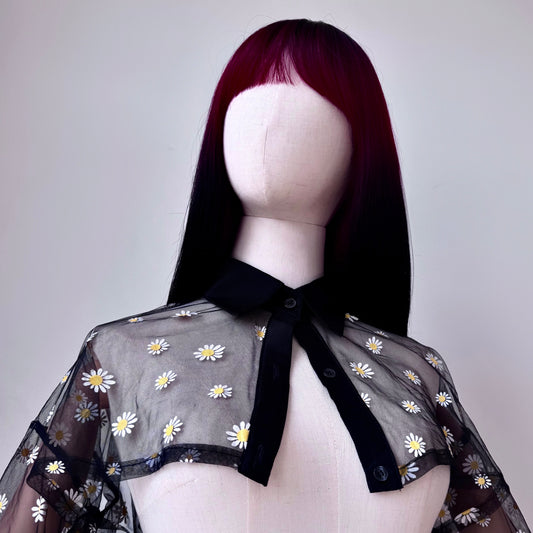 Holy Daisies Black Skirt Crop Shirt Set