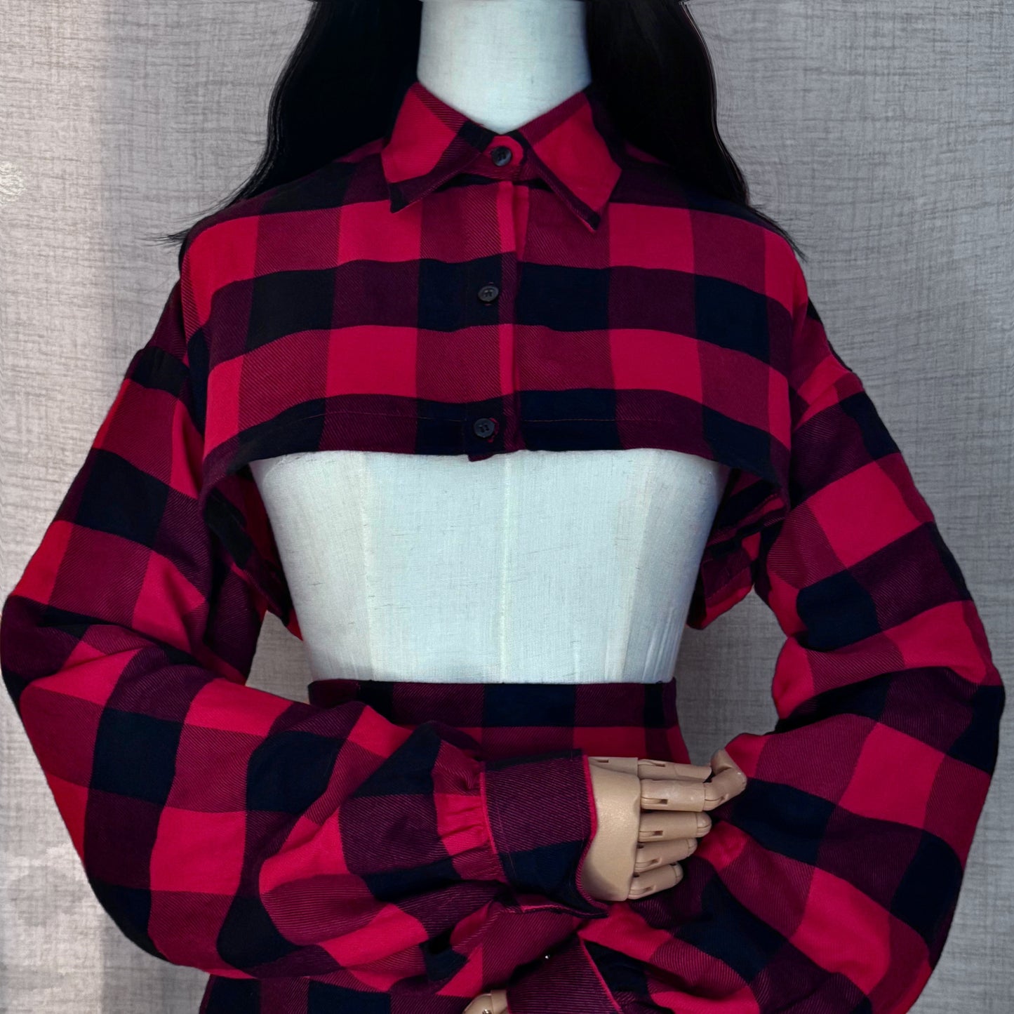 Mean Girl Red Plaid Skirt Top Set