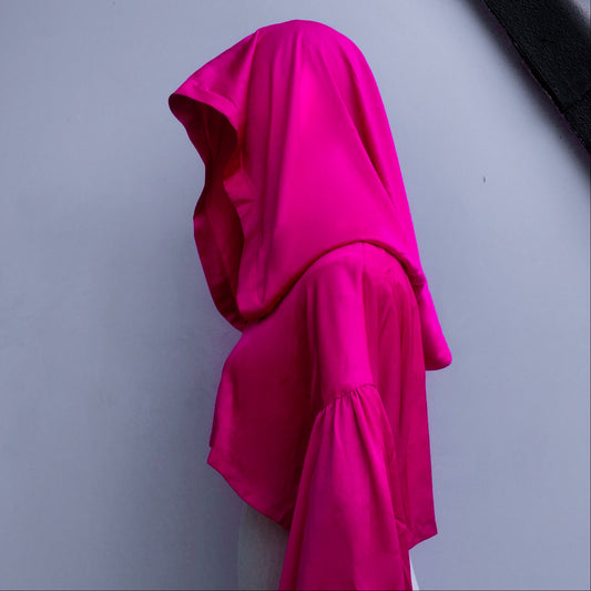 Pink Goblin Princess Hooded Satin Blouse