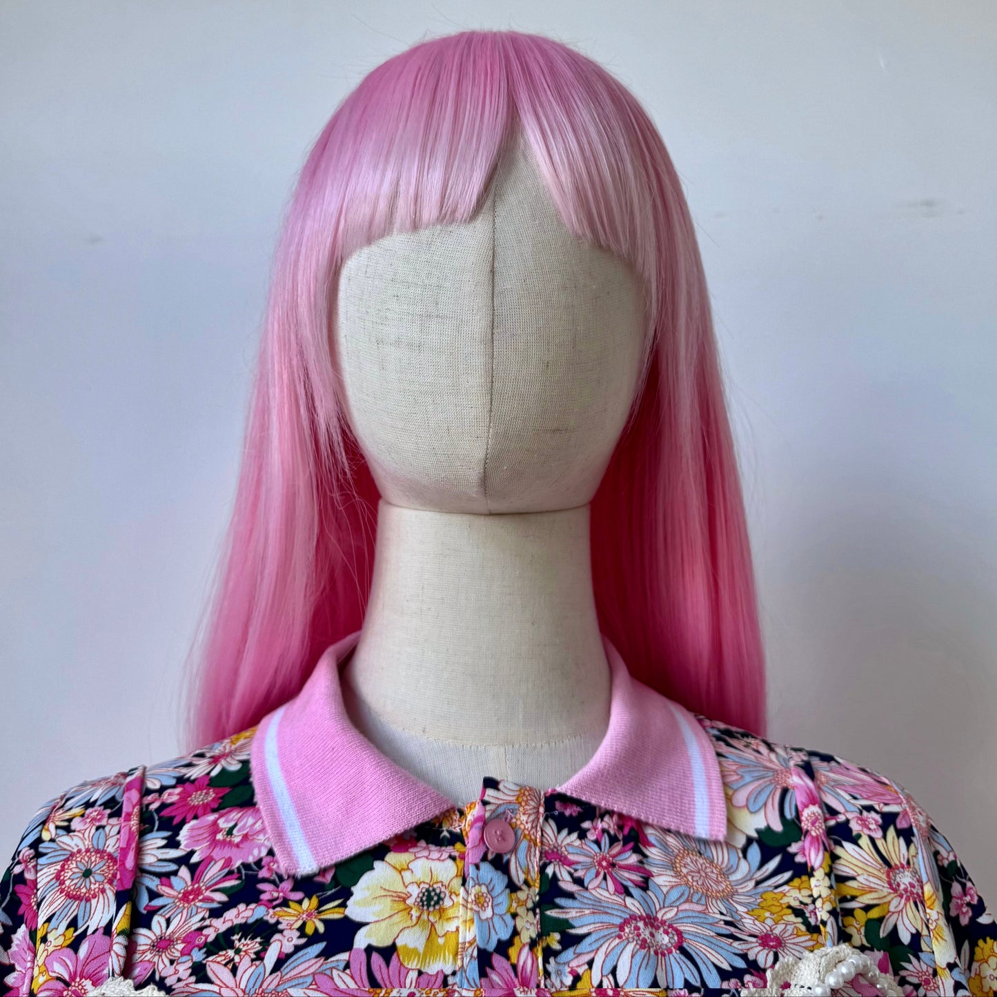 Princess Mononoke Pink Floral Girl Dress Polo Set