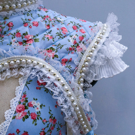 Floral Girl Pearly Blue HOA Shoulder Corset