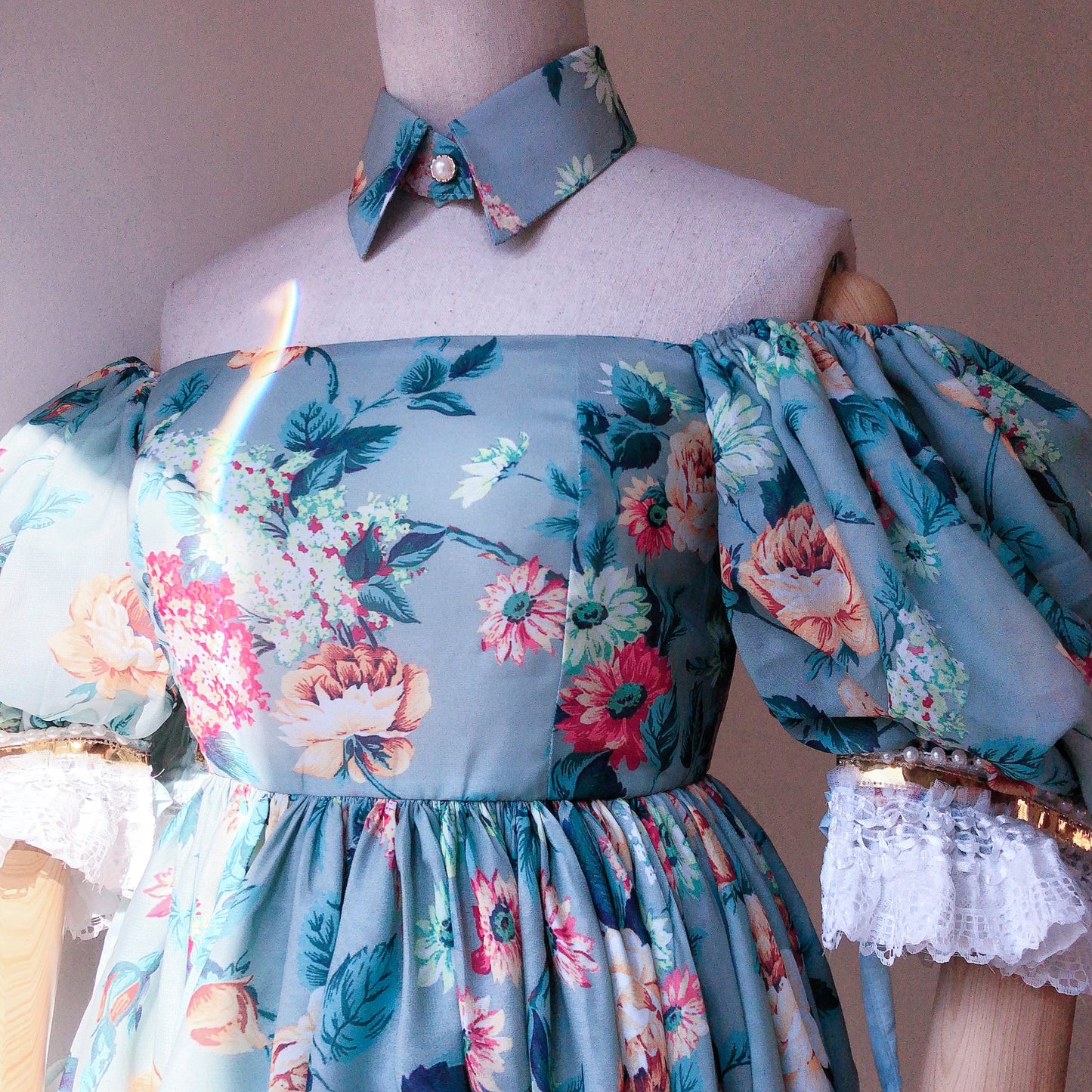 Forest Babydoll Floral Teacup Dress