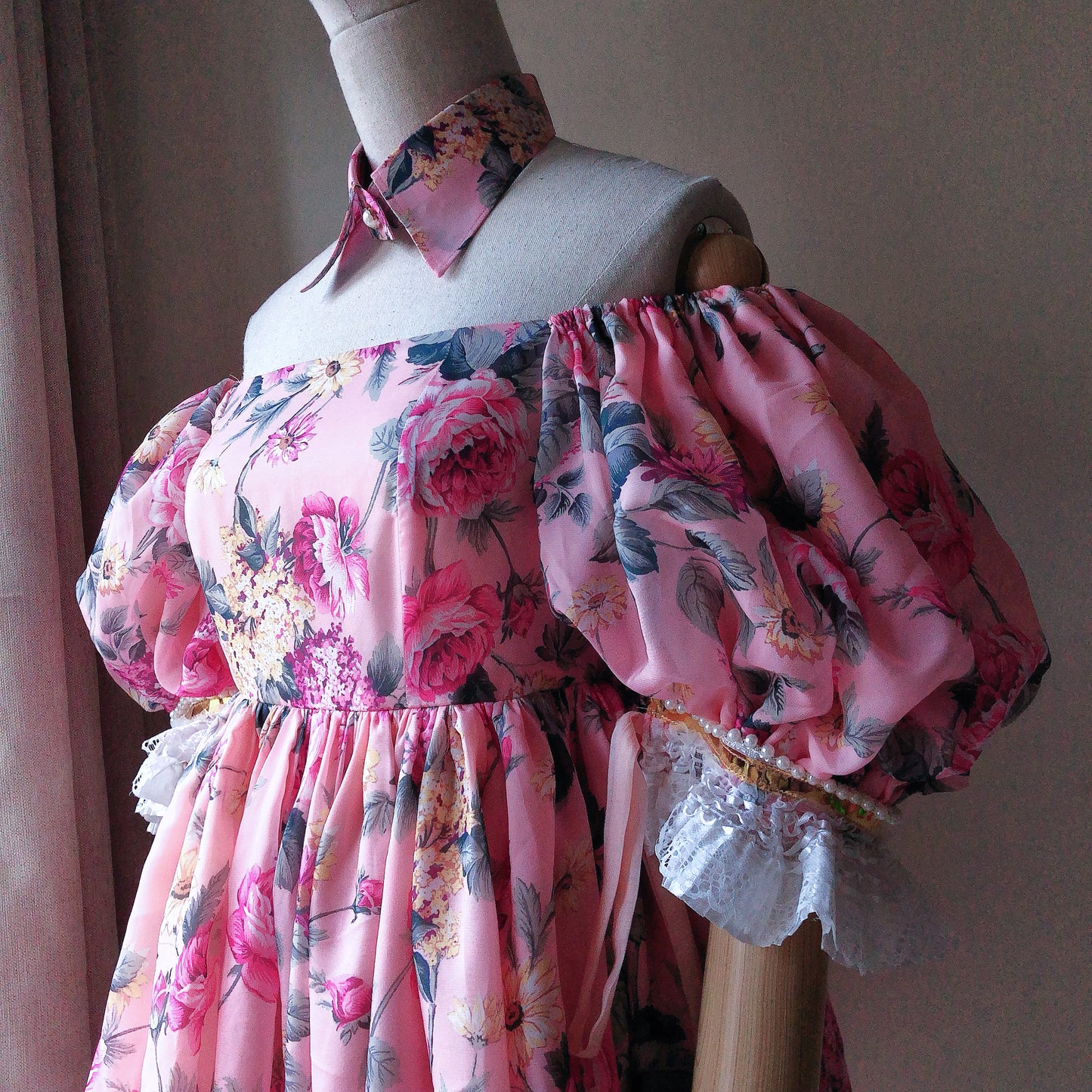 Pink Babydoll Floral Teacup Dress