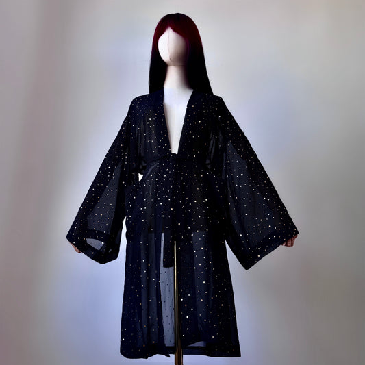 Black And Gold Space Fairy Kimono