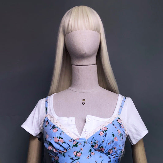 Blue Mini Flowers Floral Girl Dress