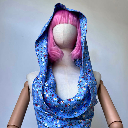 Bonita Blue Floral Hooded Top