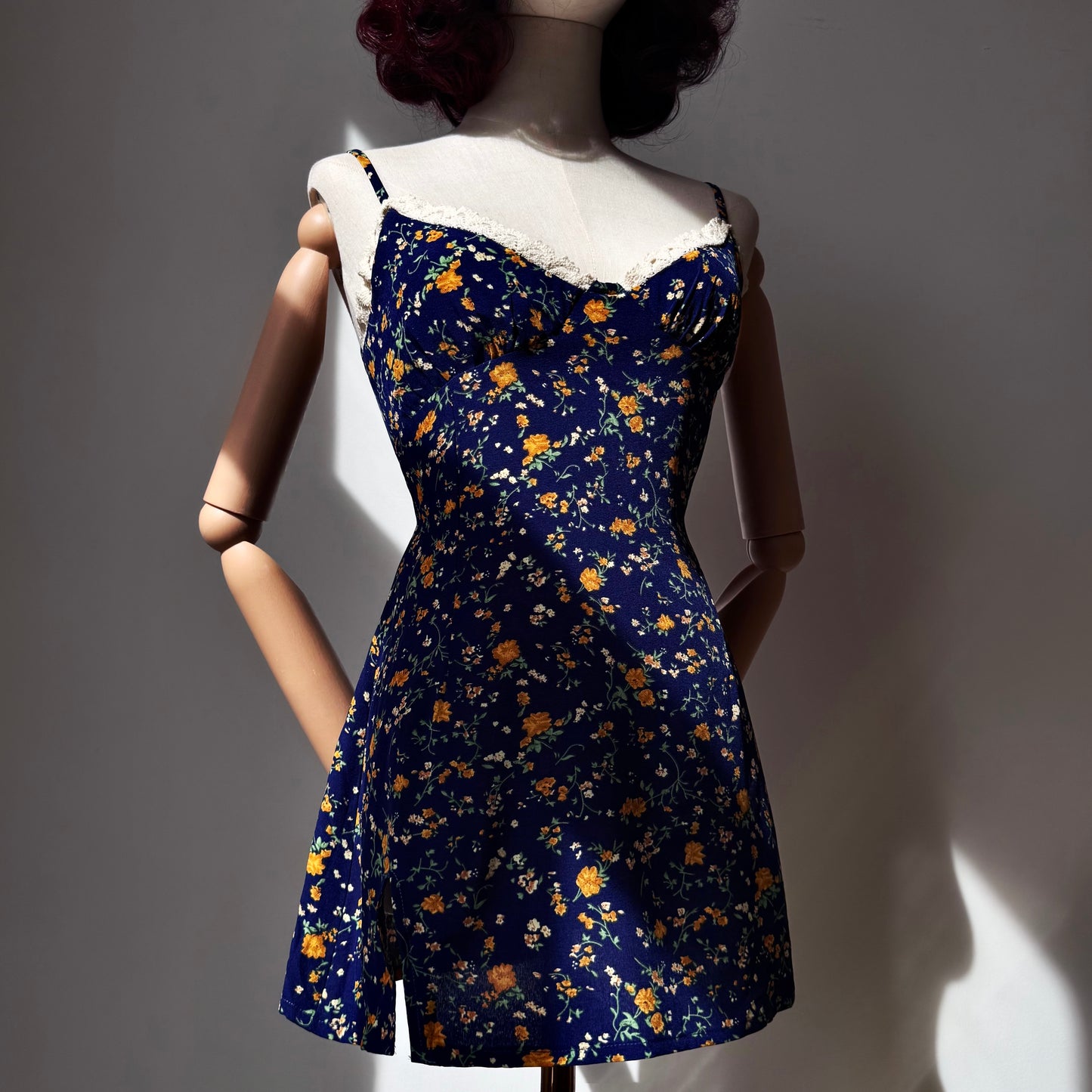 Bonita Blue Floral Kimono Dress Set