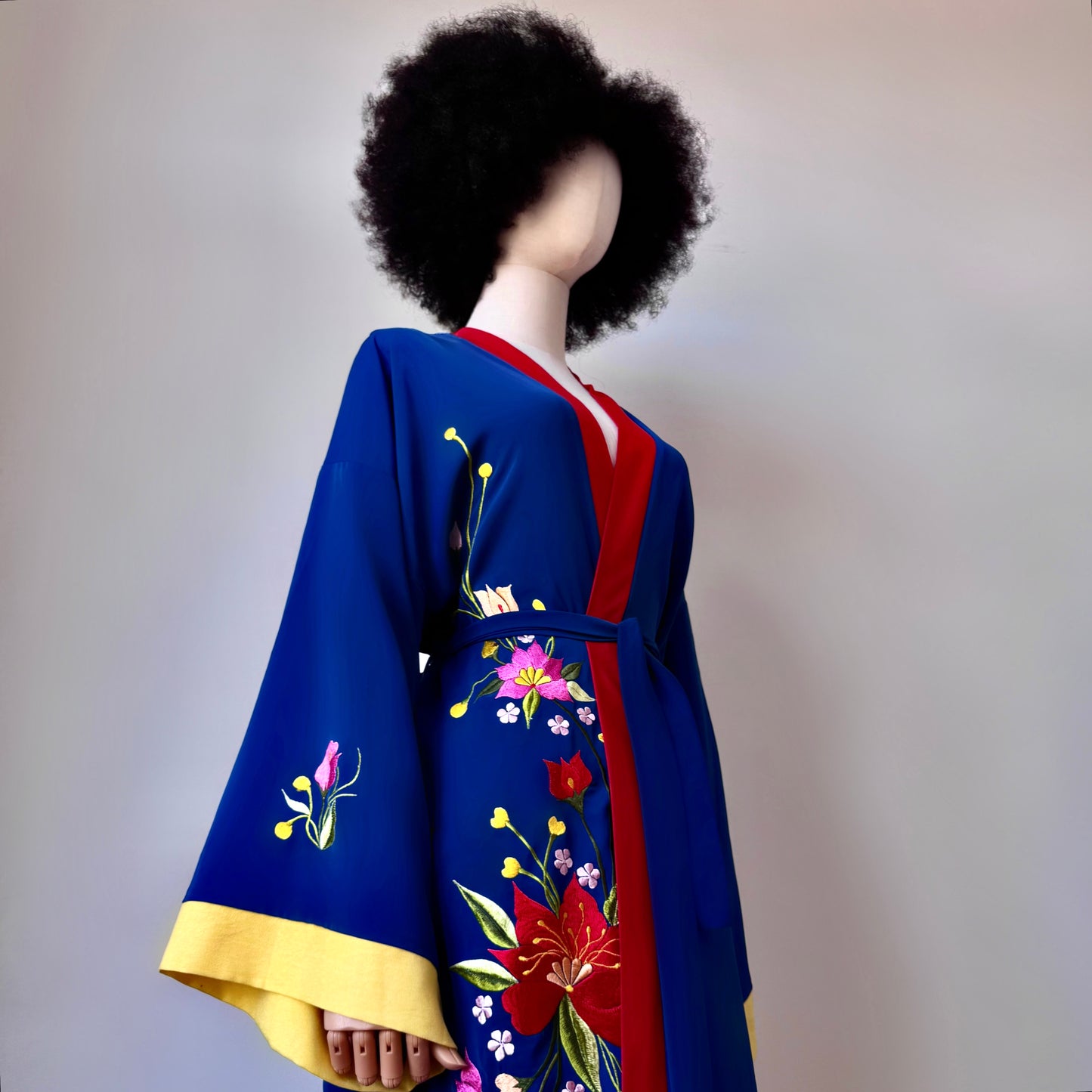 Bonita Colorblock Floral Print Kimono
