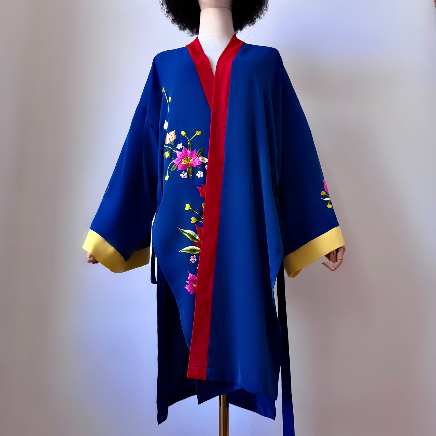 Bonita Colorblock Floral Print Kimono