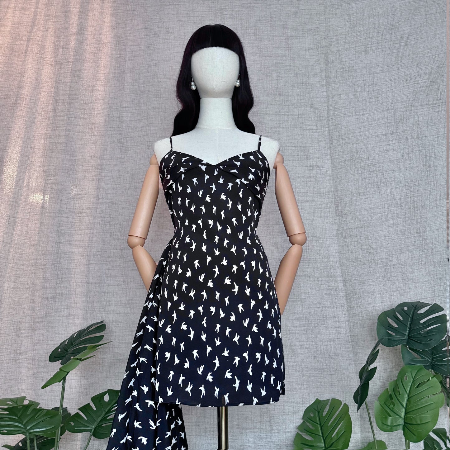Goth Bae Layered Printed Black Dress