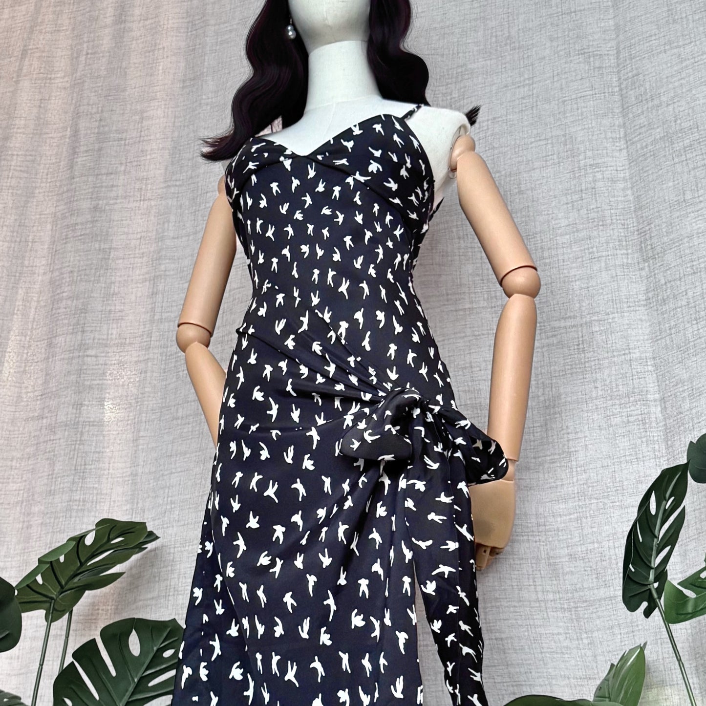 Goth Bae Layered Printed Black Dress