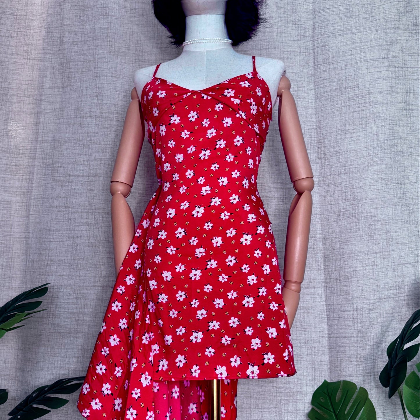 Bonita Layered Red Floral Dress