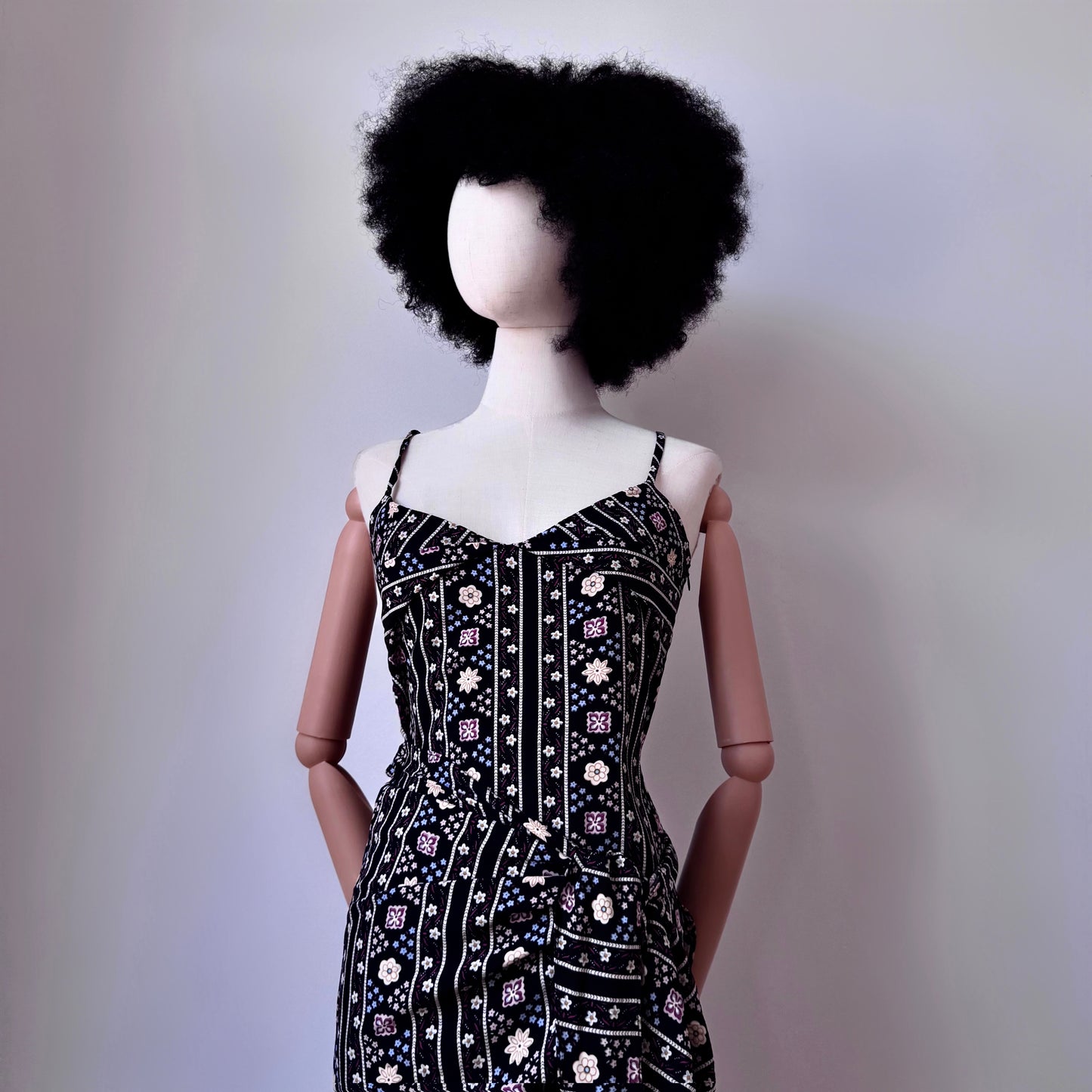 Tribe Master Layered Printed Black Dress
