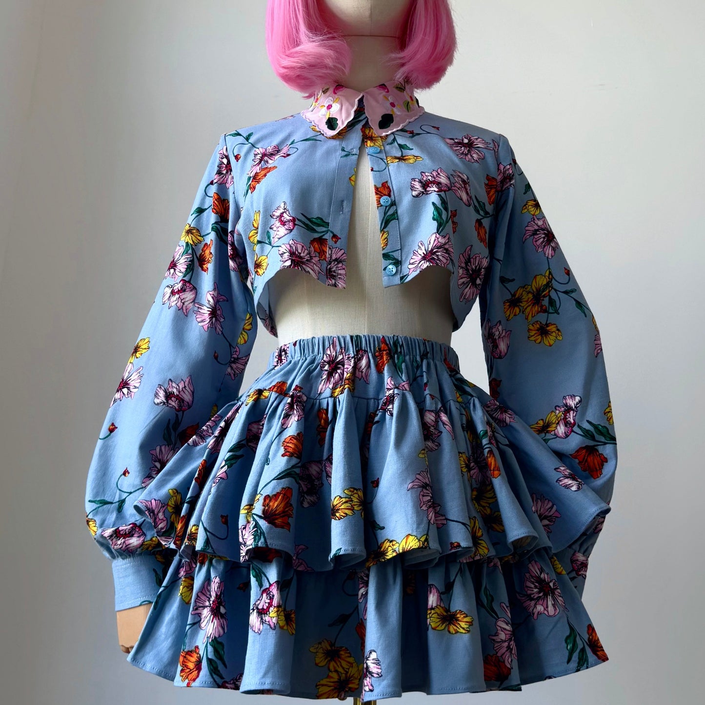 Floral Bae Blue Printed Skirt Top Set