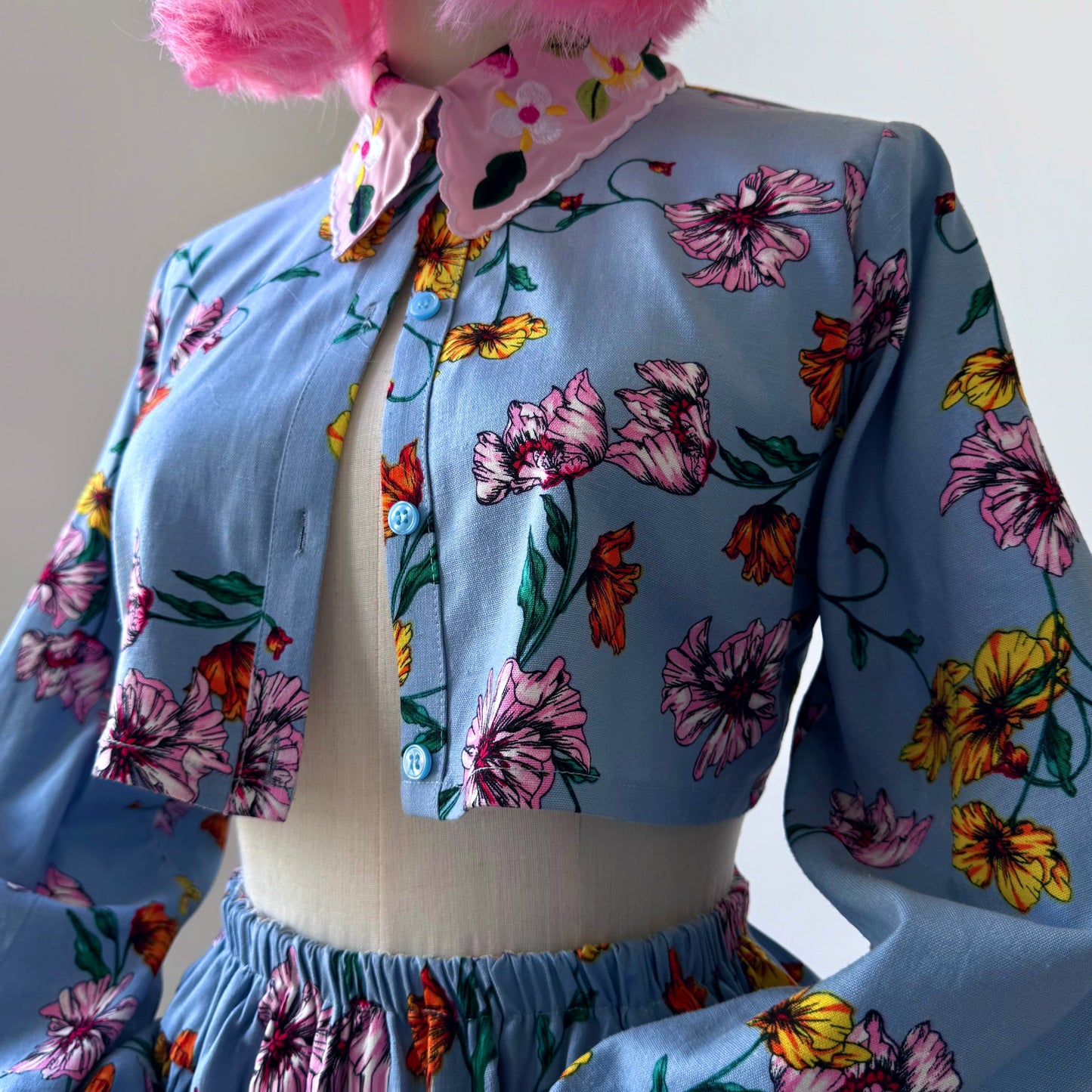 Floral Bae Blue Printed Skirt Top Set