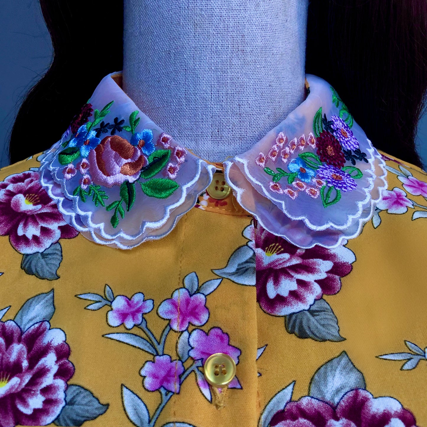 Floral Bae Mustard Floral Dress Crop Blouse Set