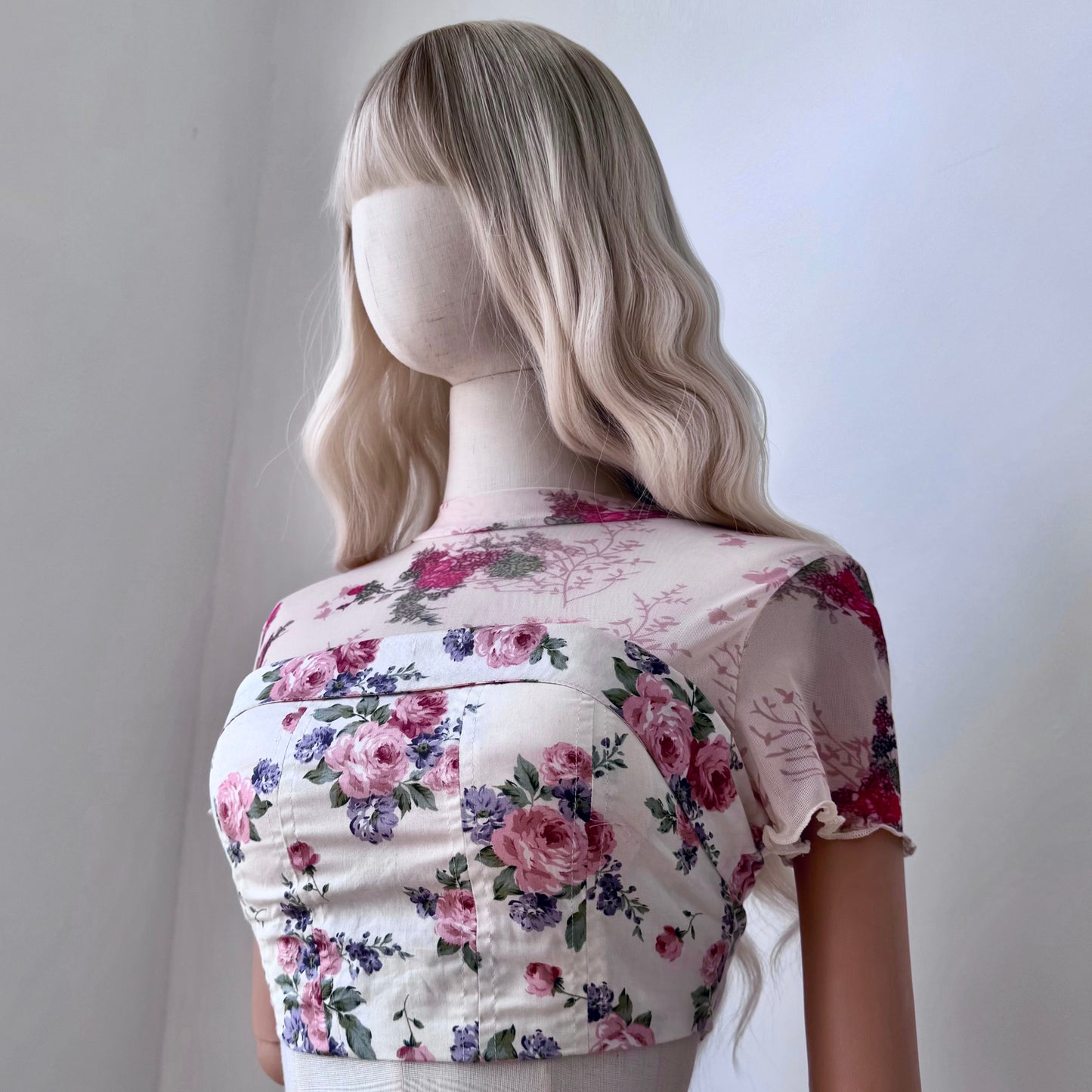 Floral Bae White Asymmetric Floral Skirt Tube Top Set