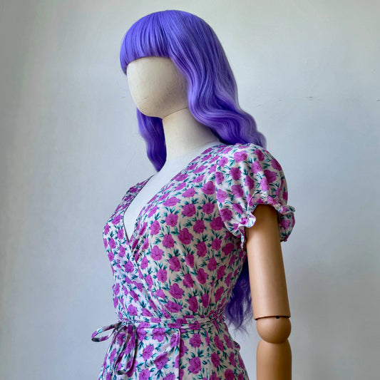 Floral Girl Lavender Wrap Dress