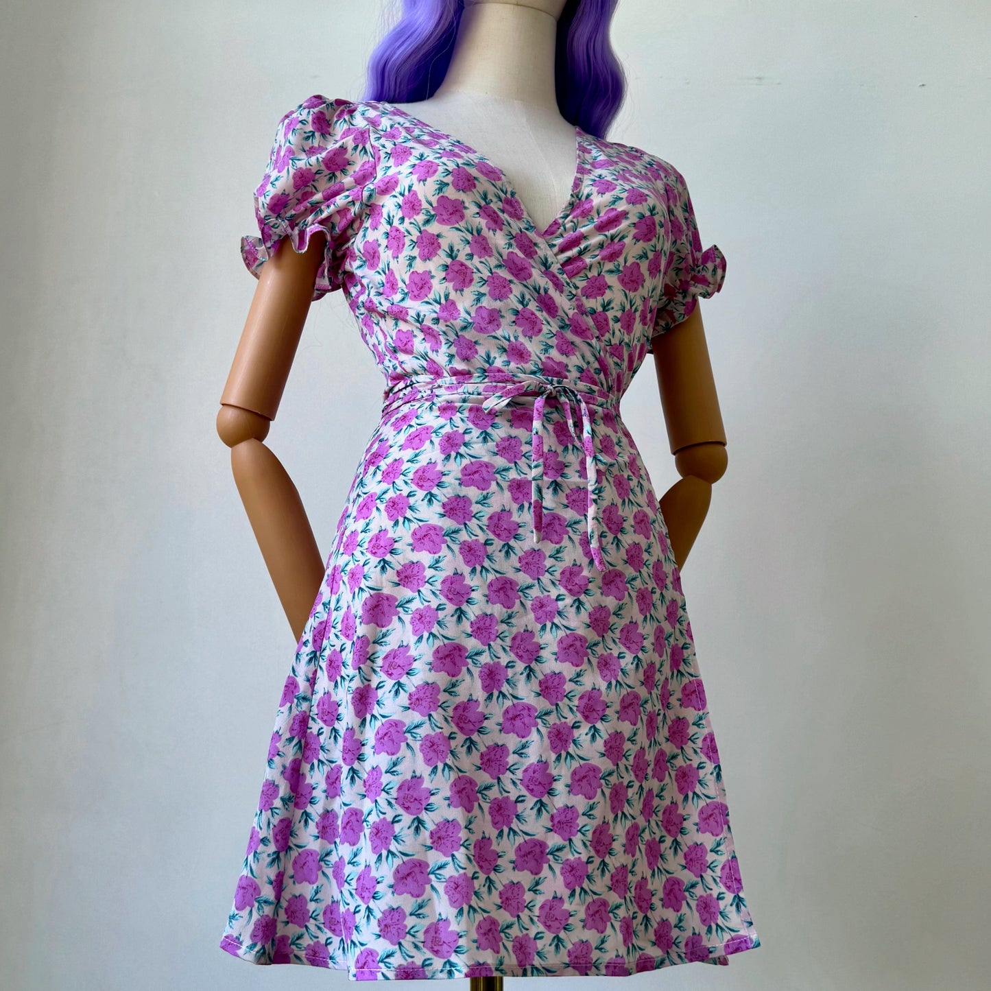 Floral Girl Lavender Wrap Dress