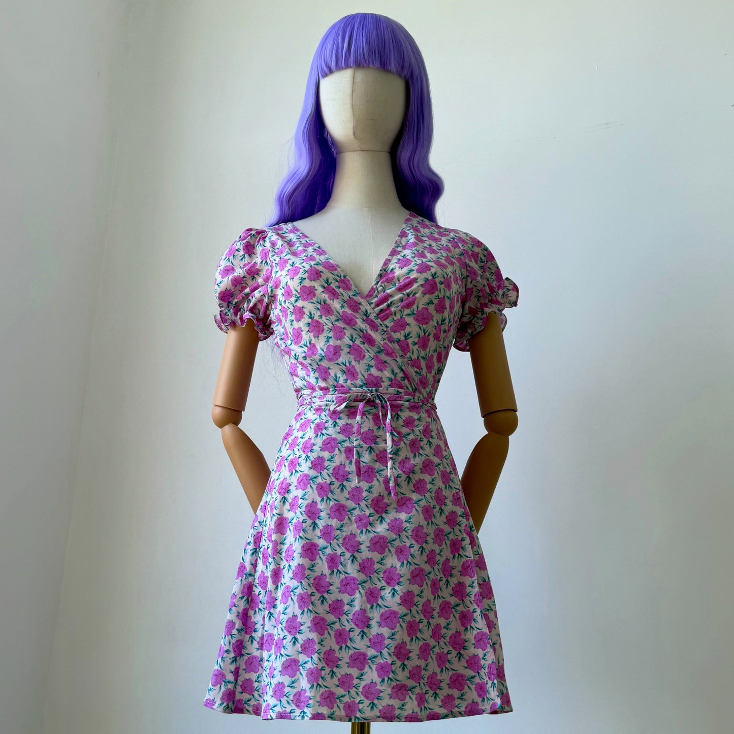 Floral Girl Lavender Wrap Dress
