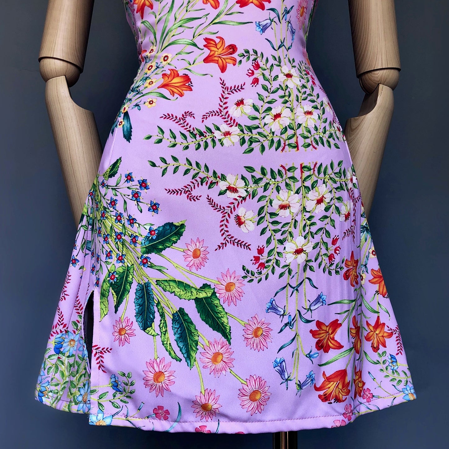 Floral Girl Pastel Pink Wild Flowers Dress
