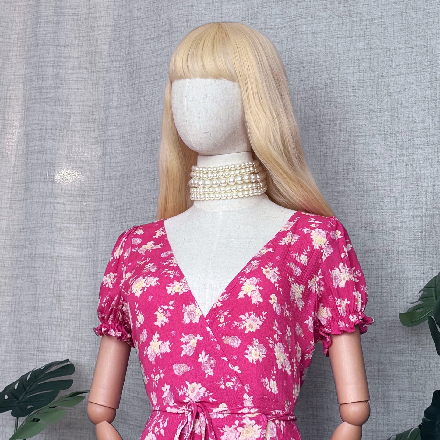 Floral Girl Pink Wrap Dress