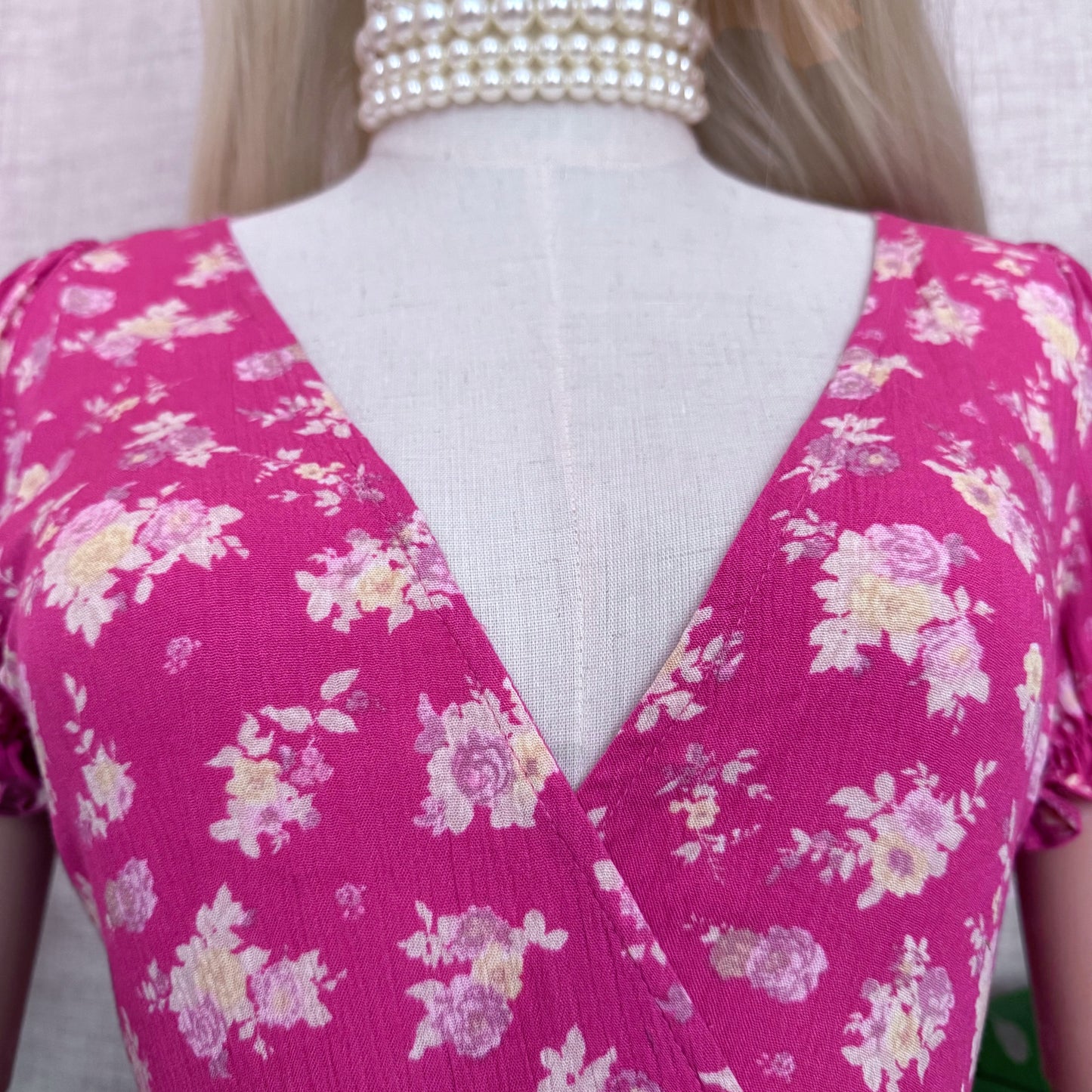 Floral Girl Pink Wrap Dress