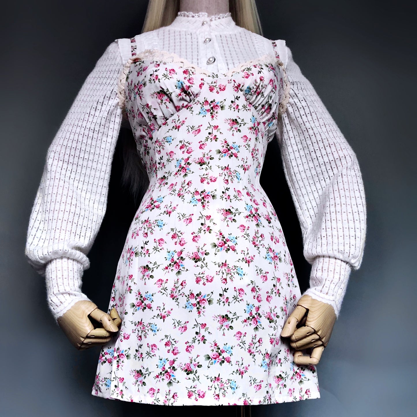 Floral Girl Pink and White Dress