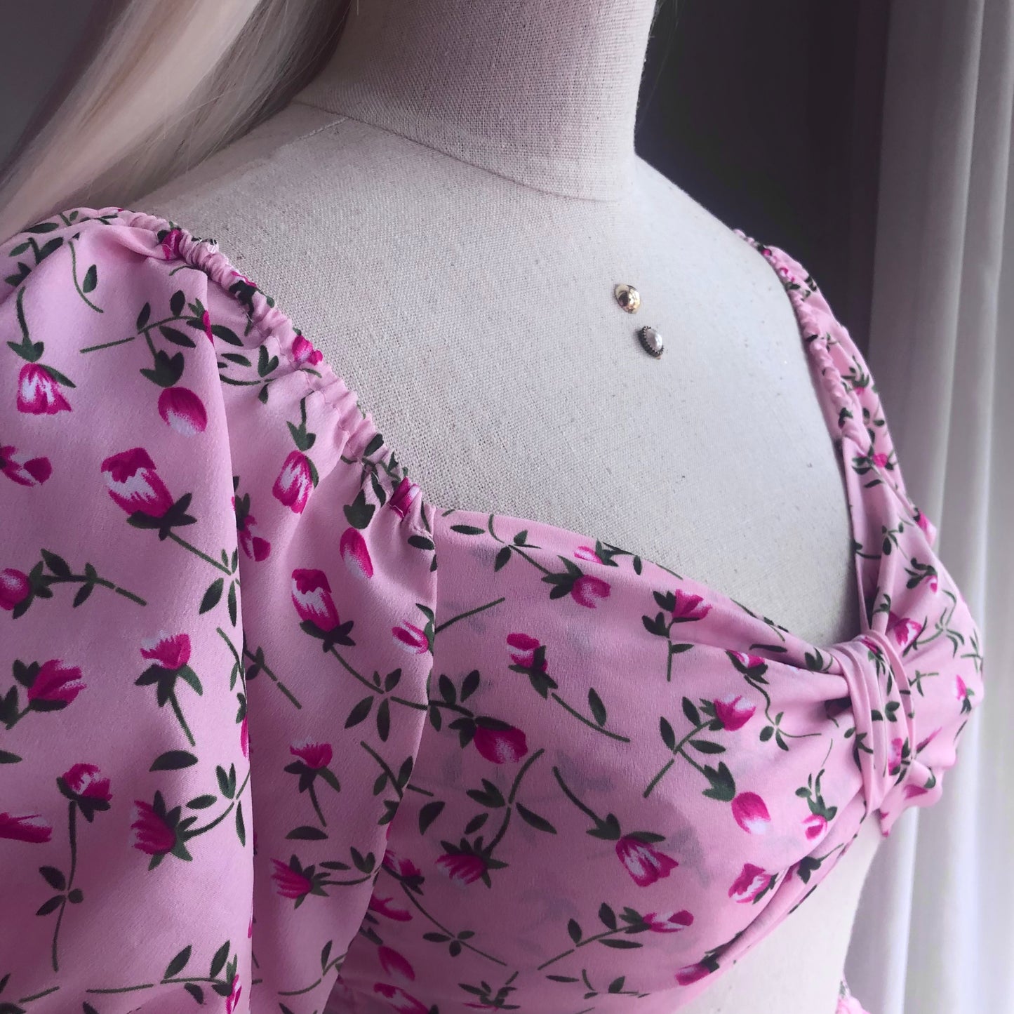 Floral Girl Puffy Sleeves Two Piece Set