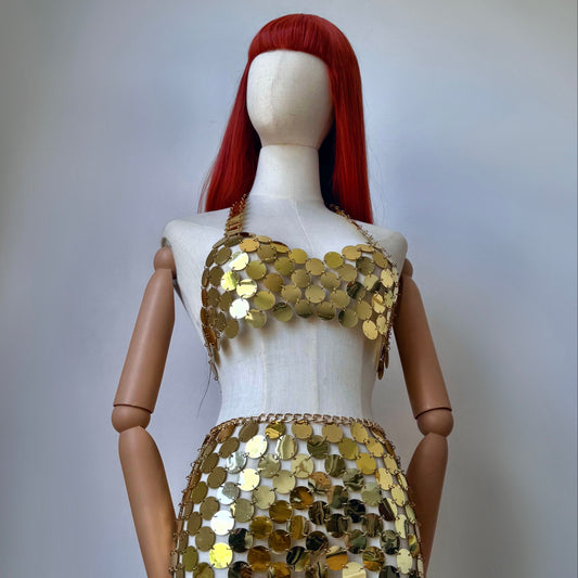 Golden Girl Maxi Skirt Top Set