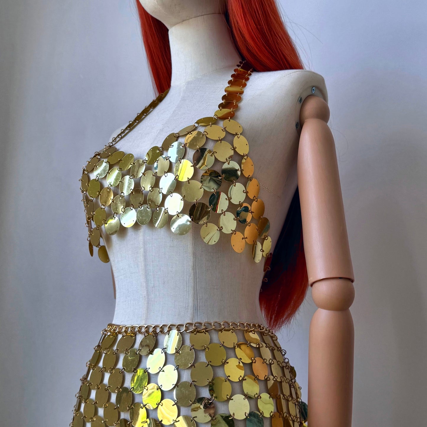 Golden Girl Maxi Skirt Top Set