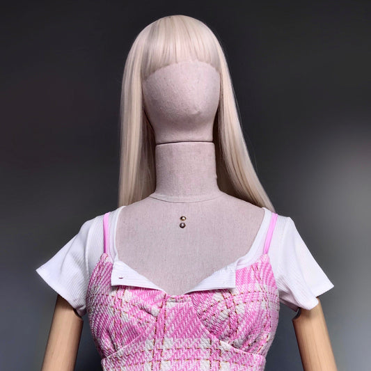 Mean Girl Pastel Pink Plaid Dress