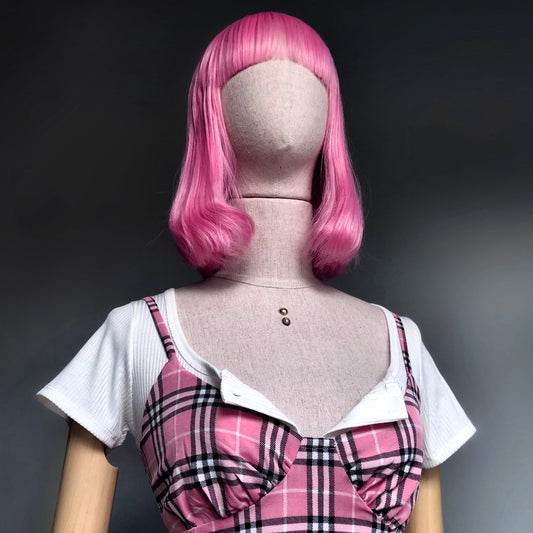 Mean Girl Pink Black Plaid Dress