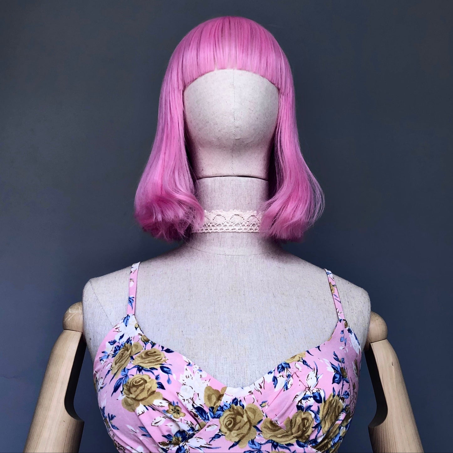 Pastel Pink Yellow Floral Girl Dress