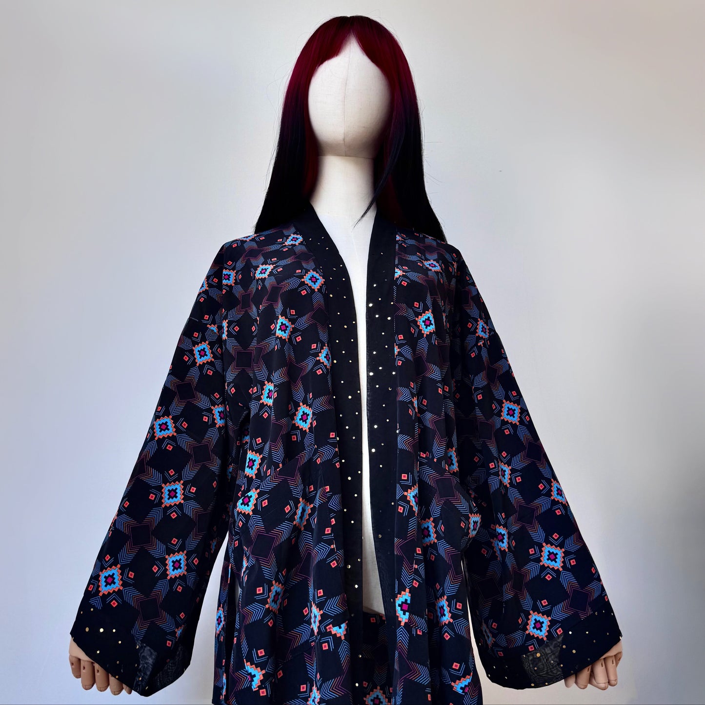 Tribe Master Abstract Print Kimono