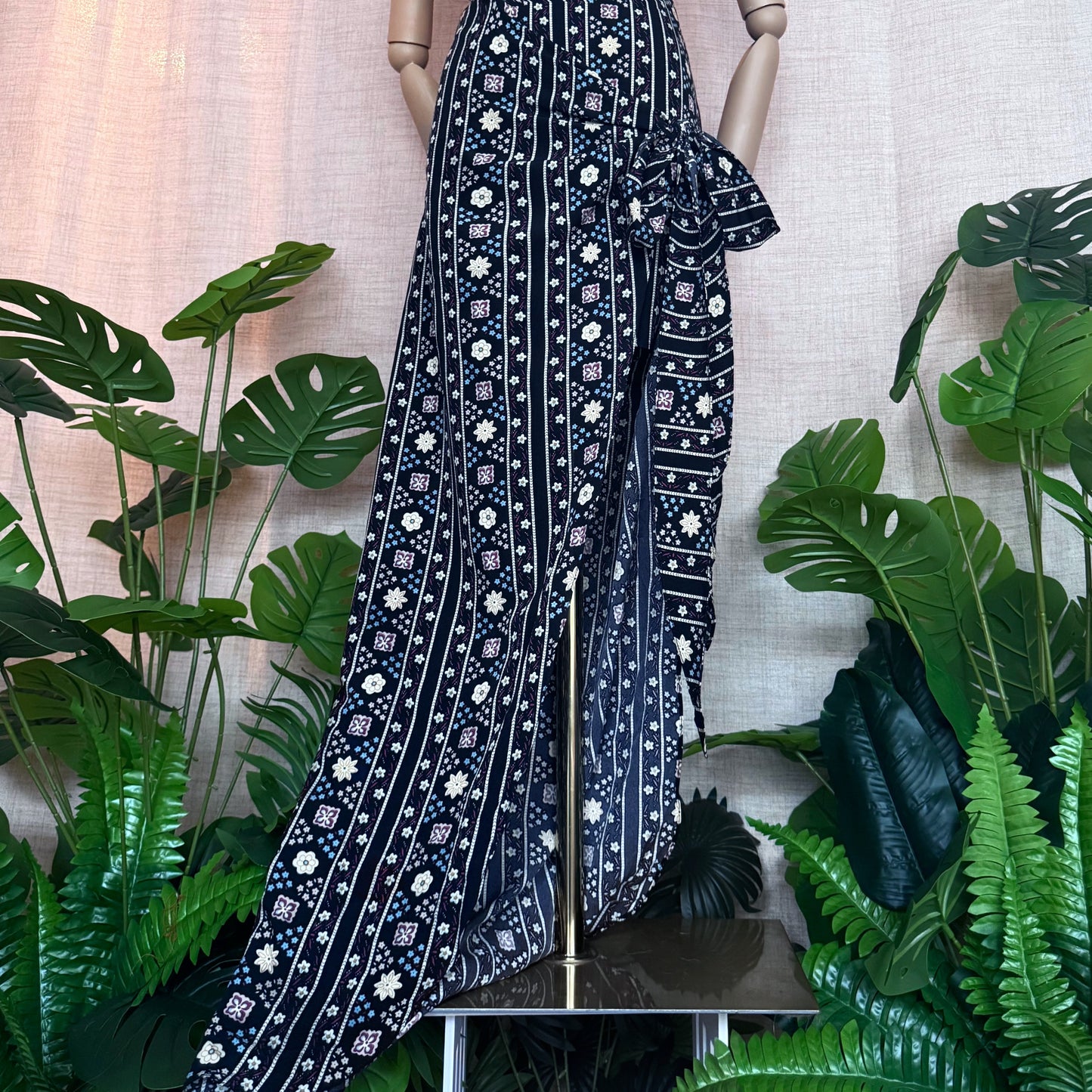 Tribe Master Layered Printed Black Dress