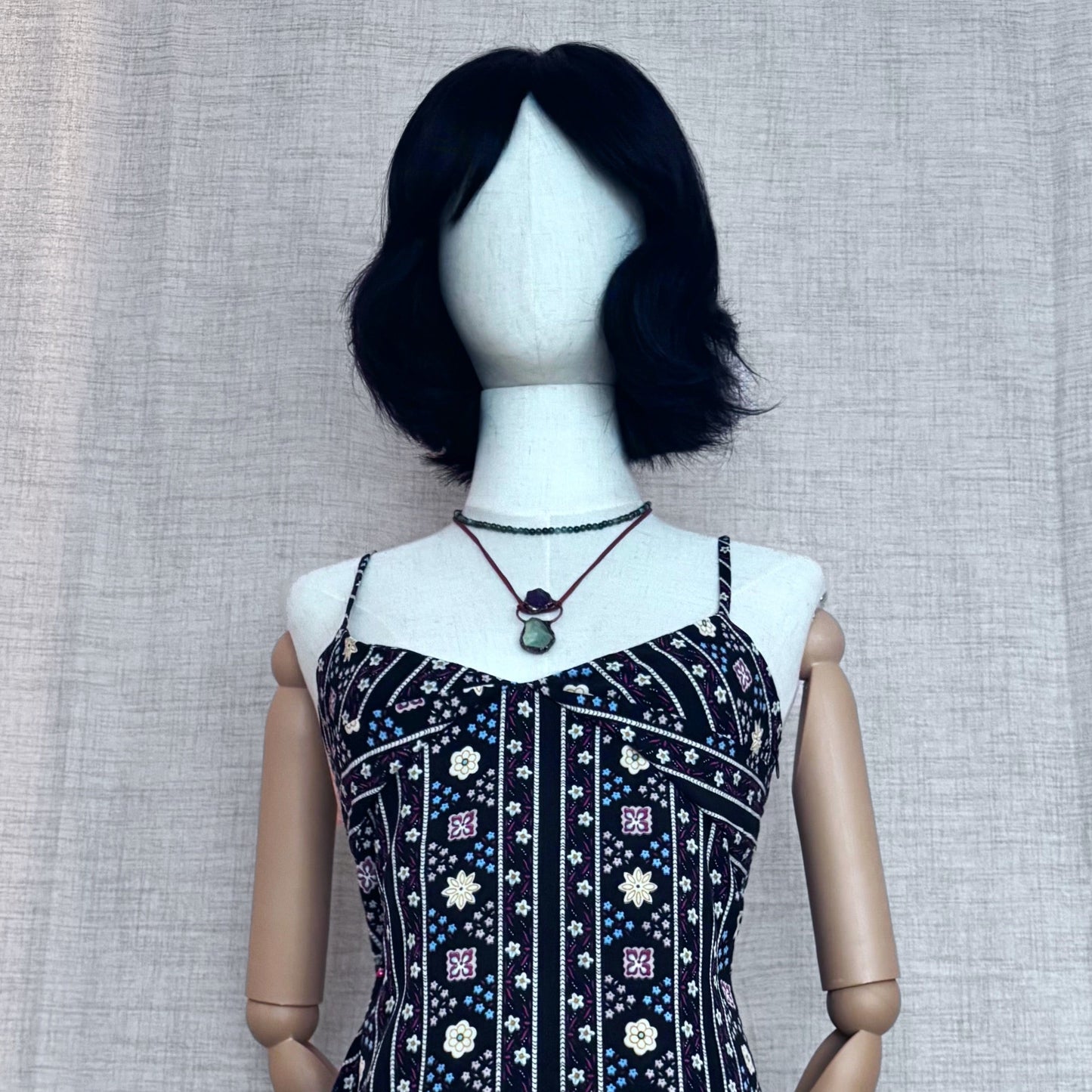 Tribe Master Layered Printed Black Dress
