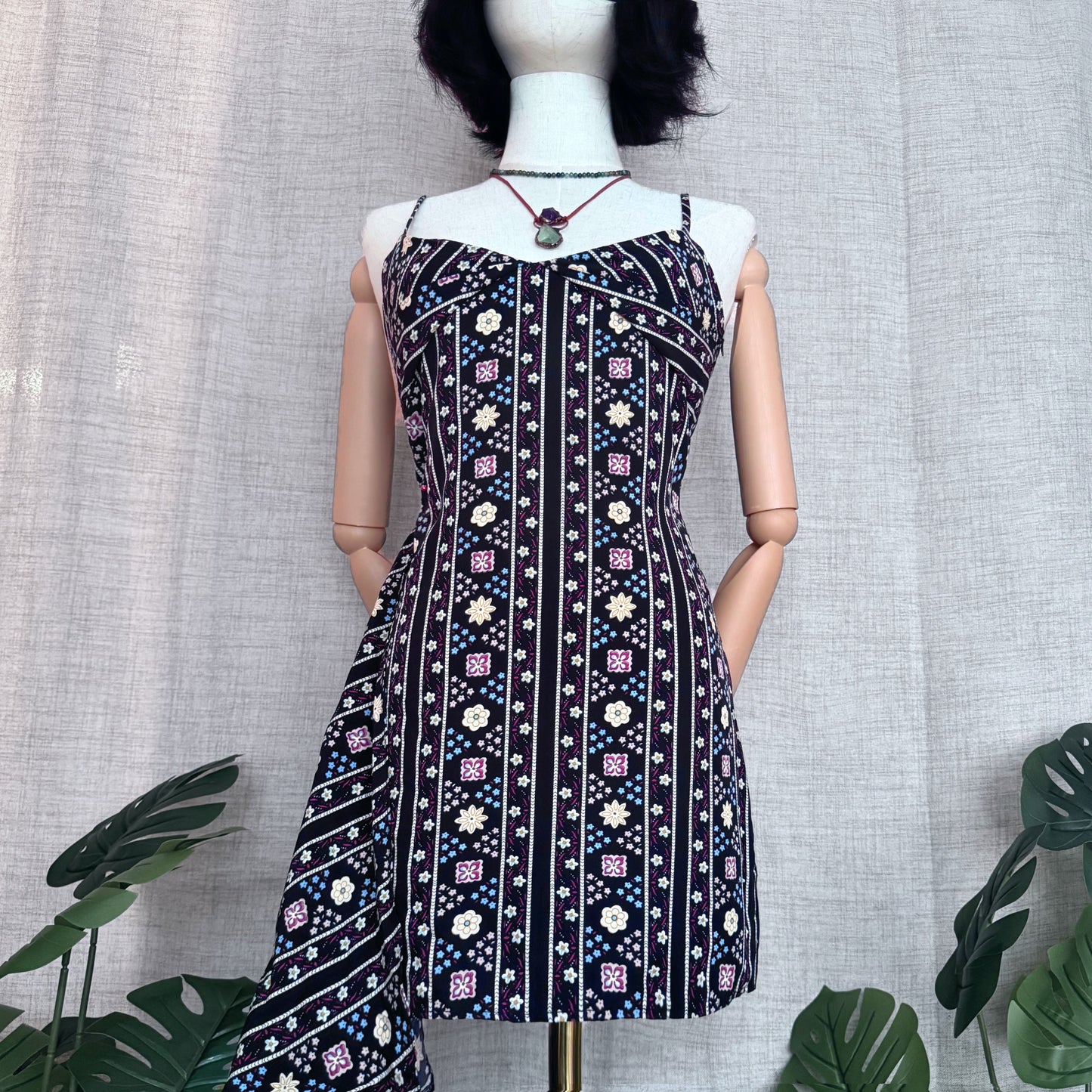 Tribe Master Layered Printed Black Dress