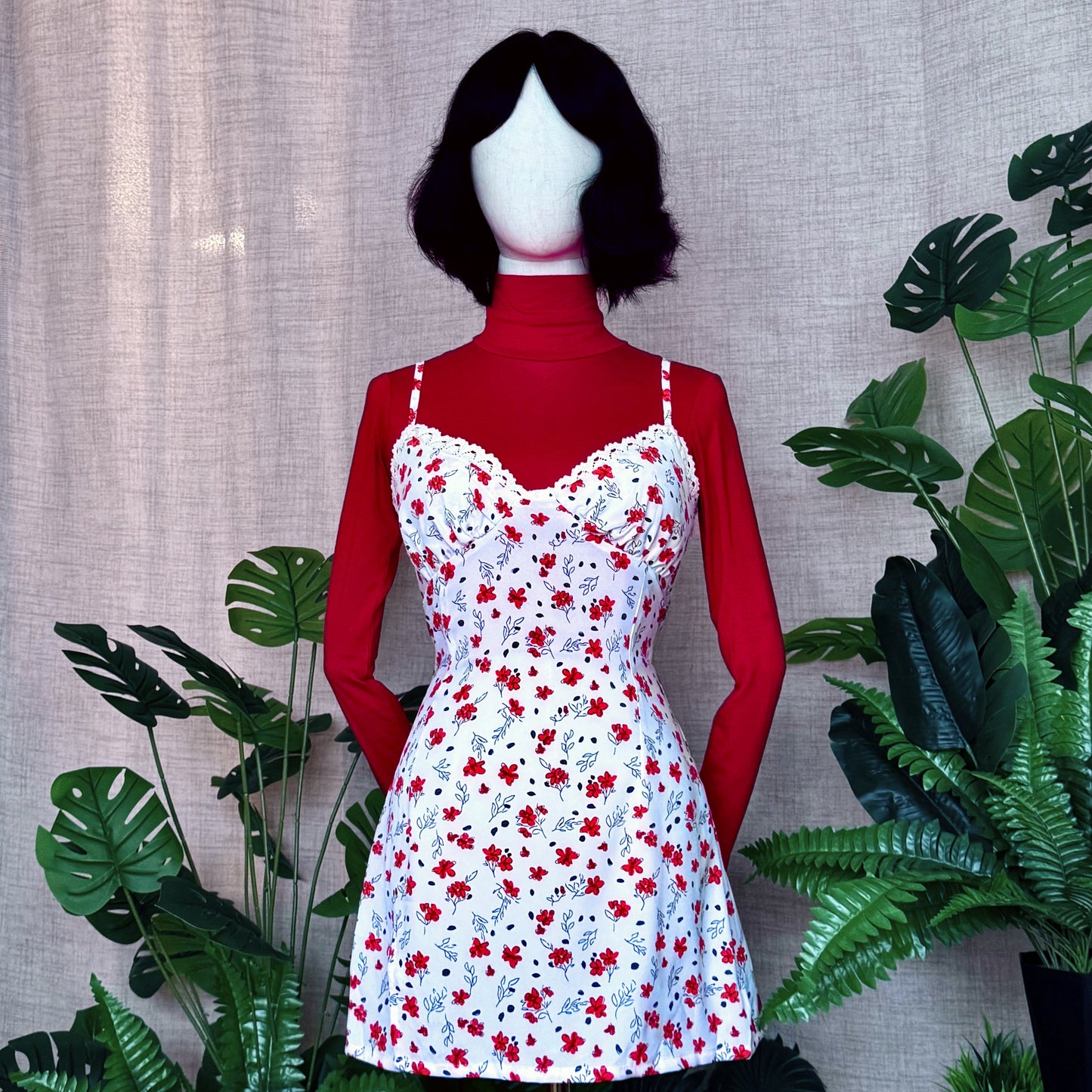 White Floral Girl Mini Dress