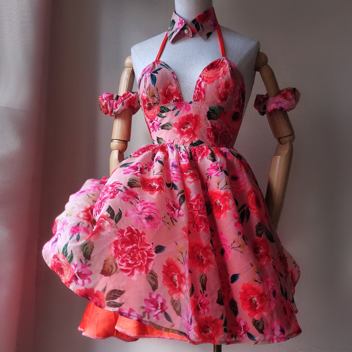 Floral Bae Orange Teacup Skater Dress
