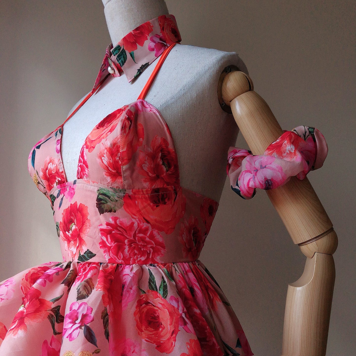 Floral Bae Orange Teacup Skater Dress