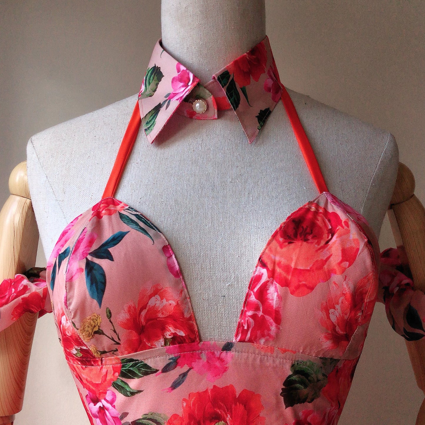Floral Bae Orange Teacup Skater Dress
